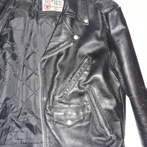 Vintage 70s leather jacket sz.44 - Picture 10 of 11